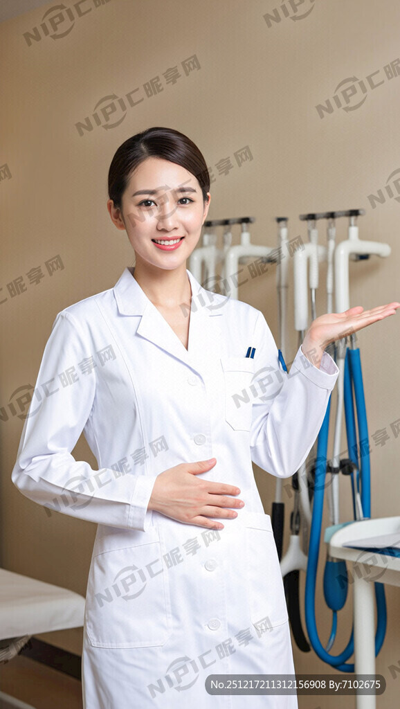 一个美女医生 全身照片   