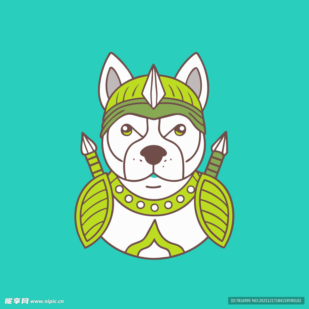 卡通哈士奇扮埃及法老