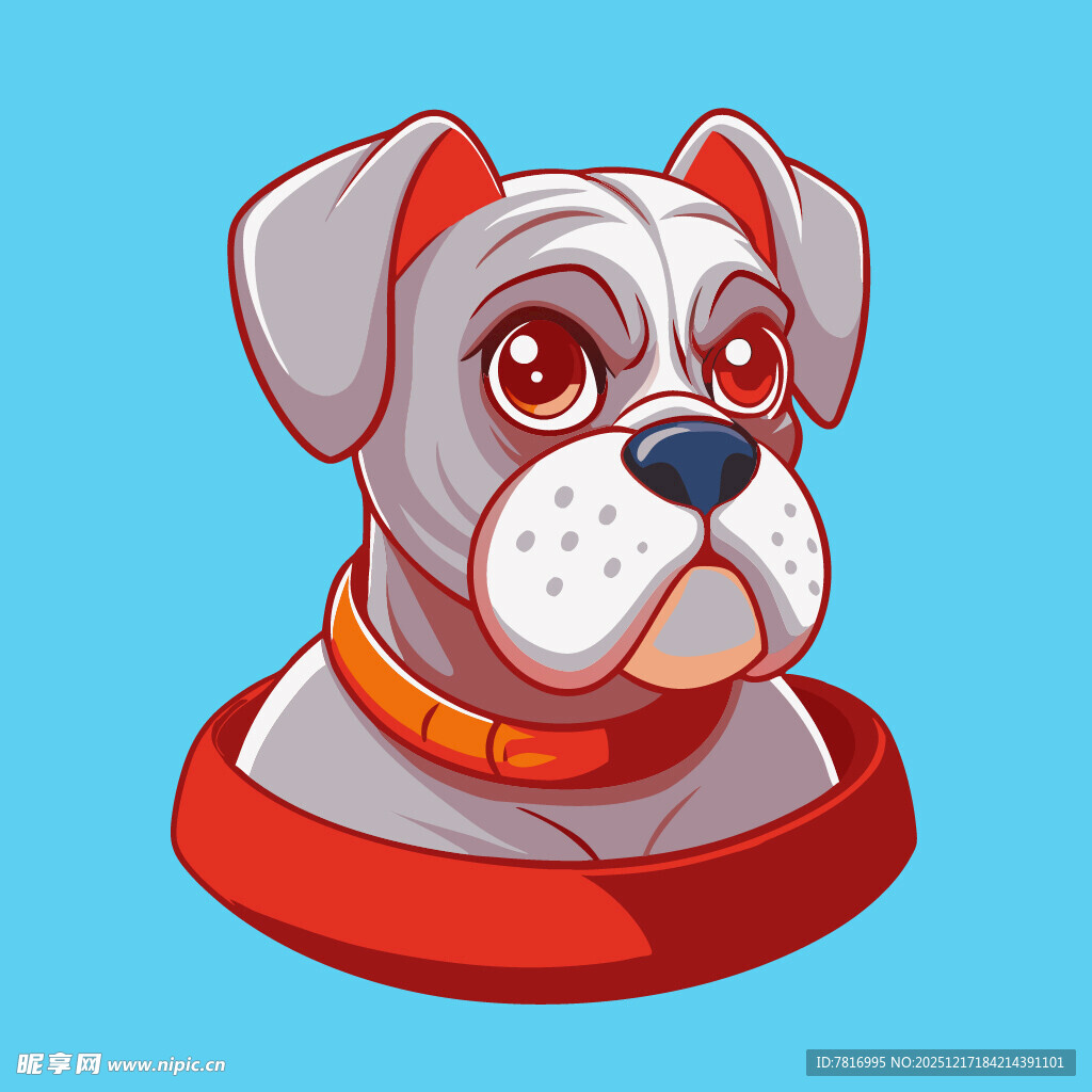 可爱拳击犬头像