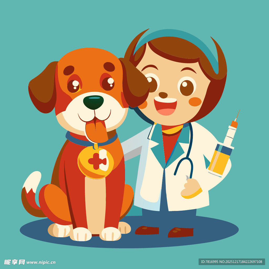 兽医与狗狗的温馨时刻