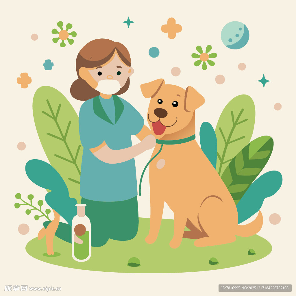 兽医为狗狗做检查