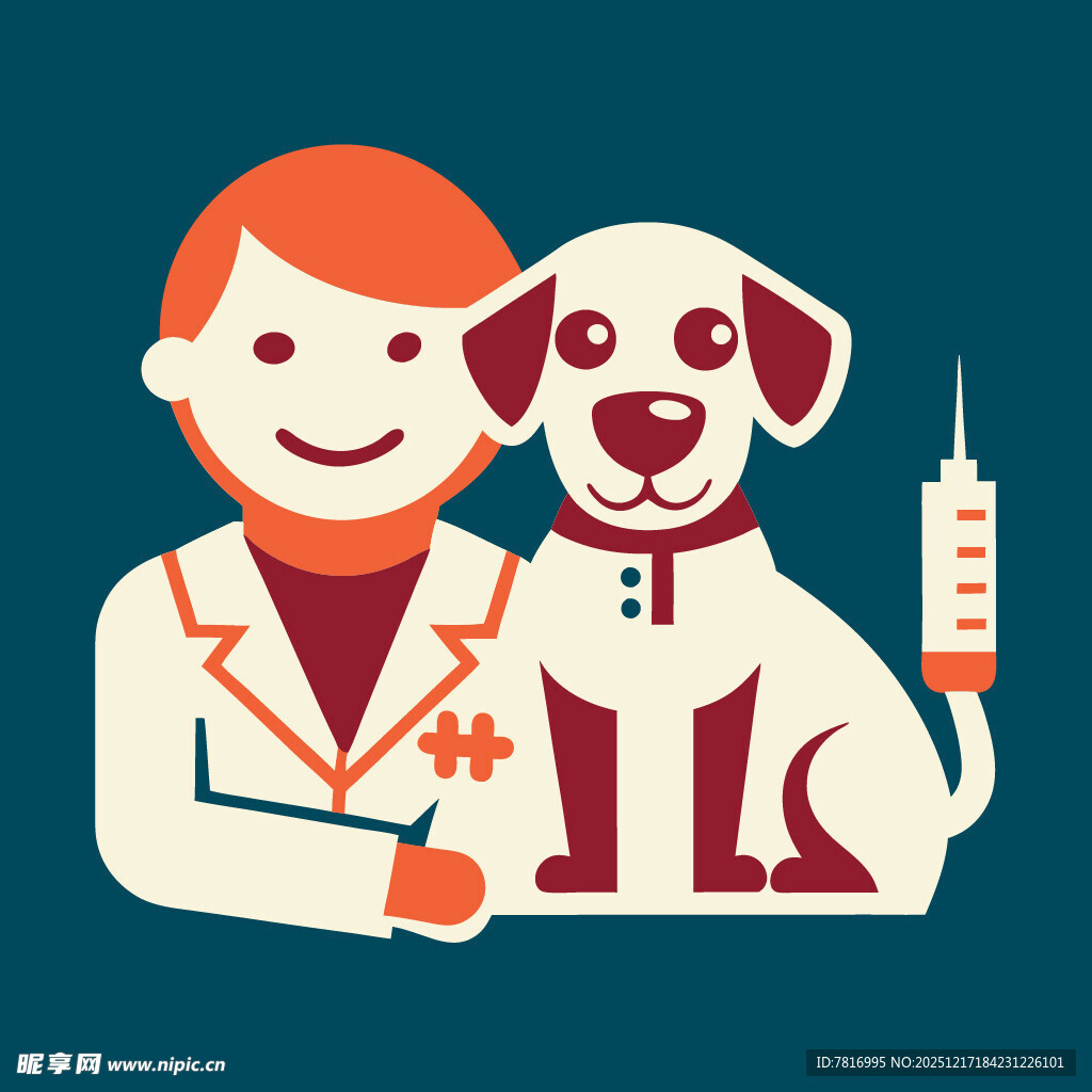 兽医与狗狗的温馨时刻