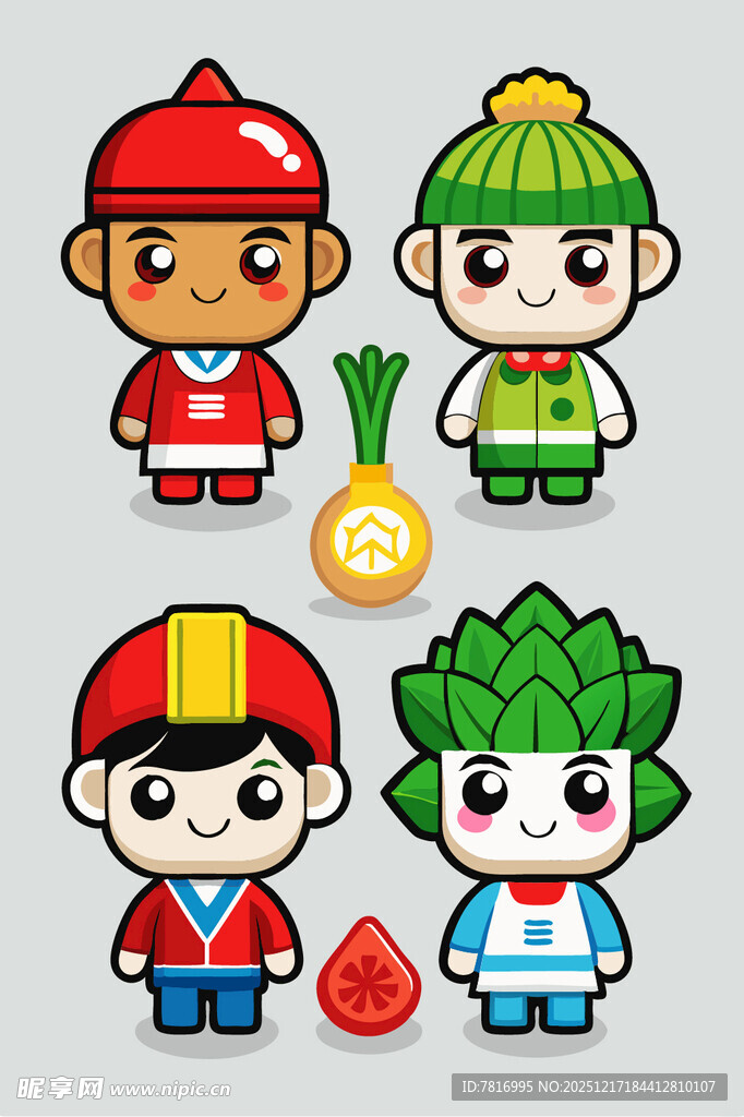 可爱卡通吉祥物形象集合