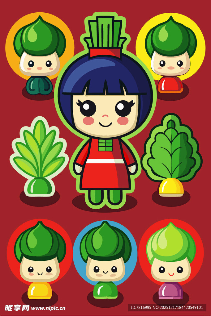 卡通风格传统服饰角色形象