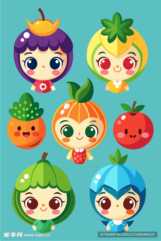 可爱卡通水果拟人形象