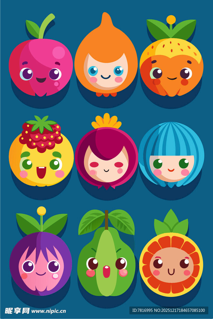 可爱水果拟人卡通形象