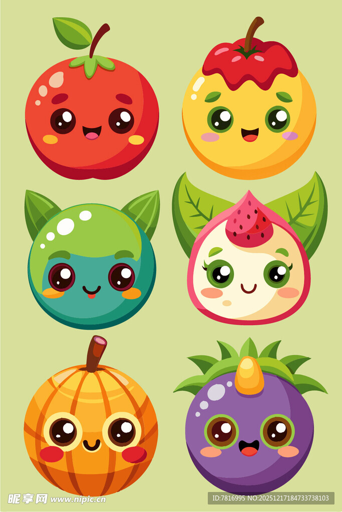 可爱卡通水果拟人形象