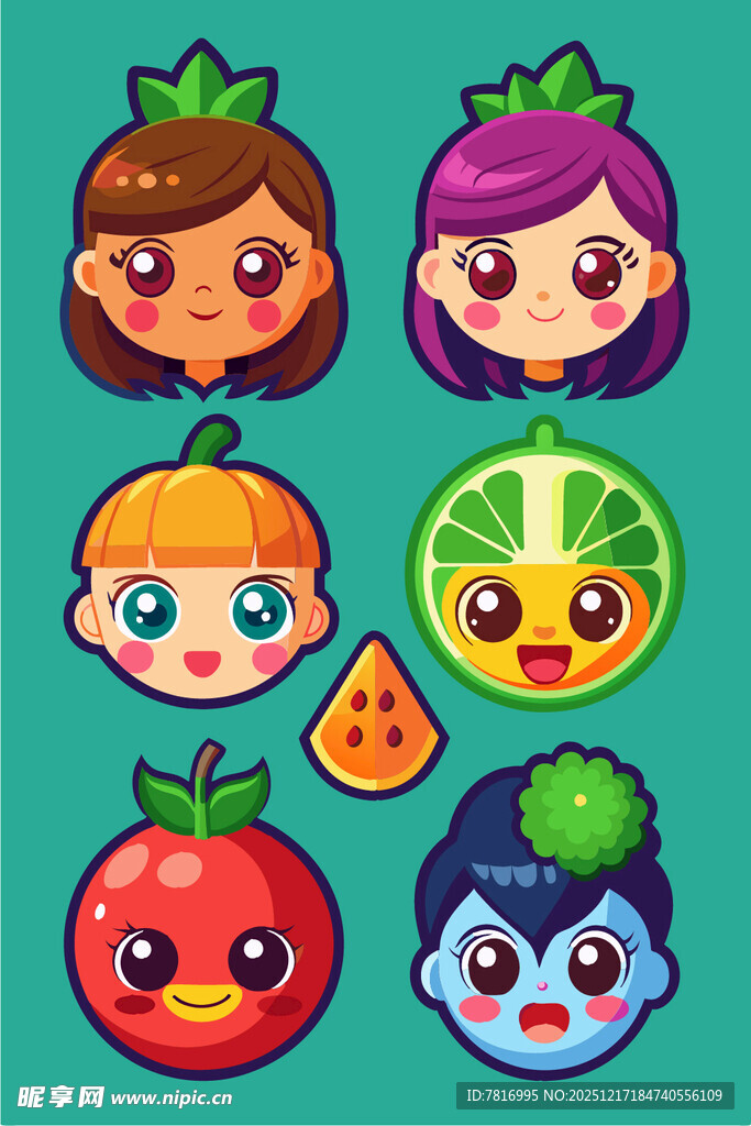 可爱水果拟人卡通头像