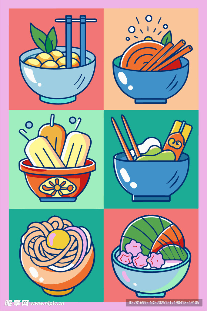 多彩日式拉面美食集合