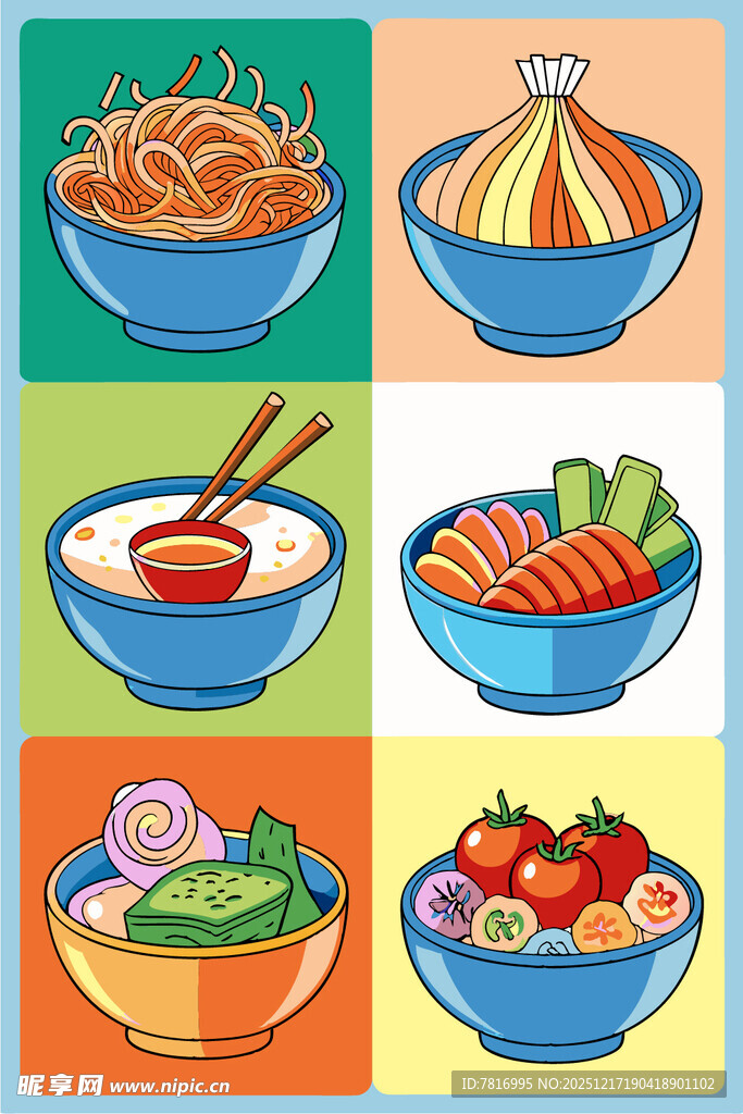 多彩美味面食拼盘展示