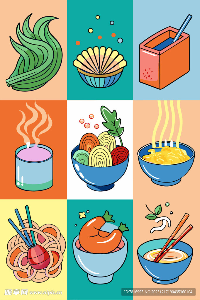 多彩美食插画集锦