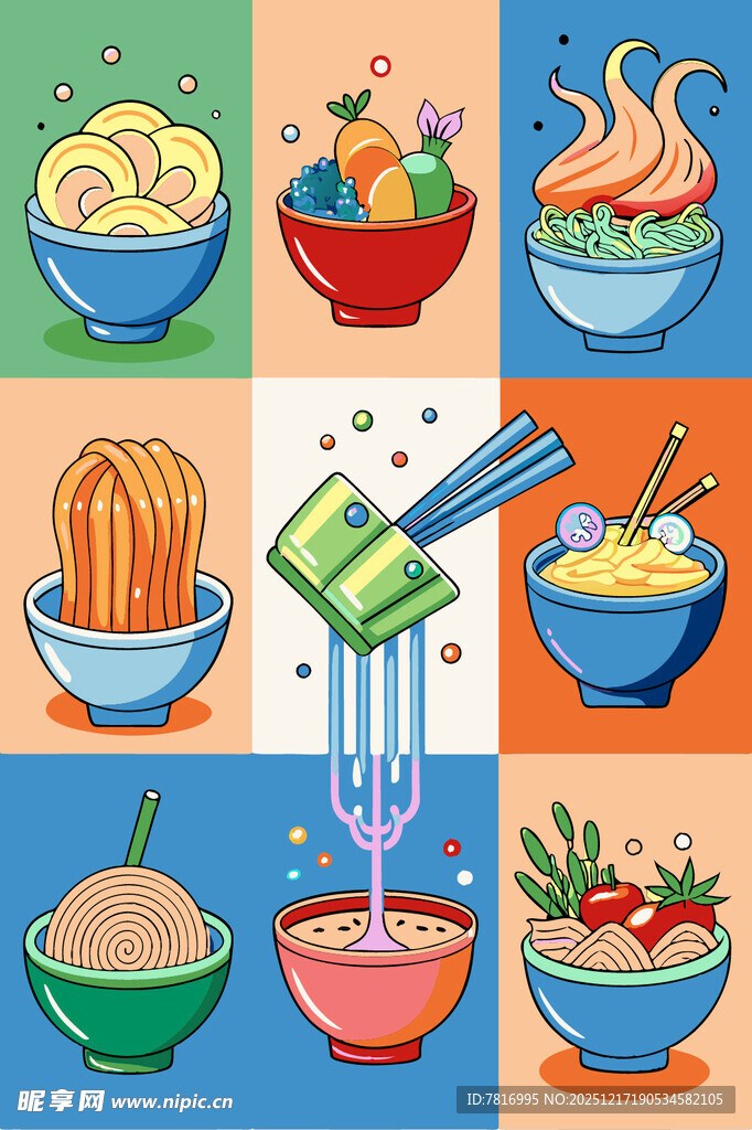 多彩面食与汤羹美食集合