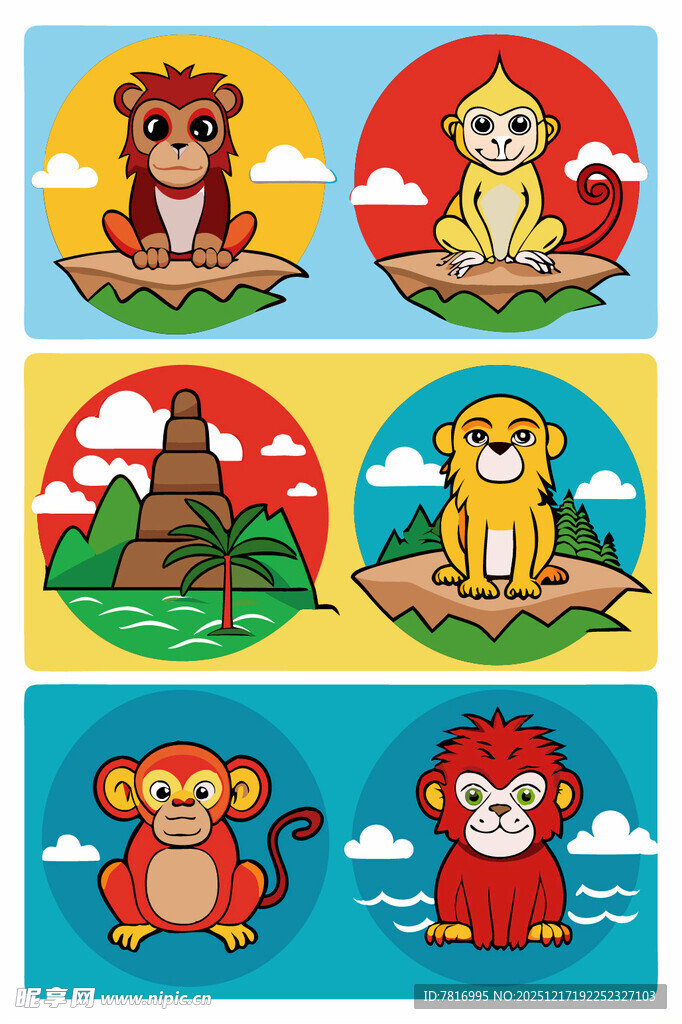 卡通动物形象集合