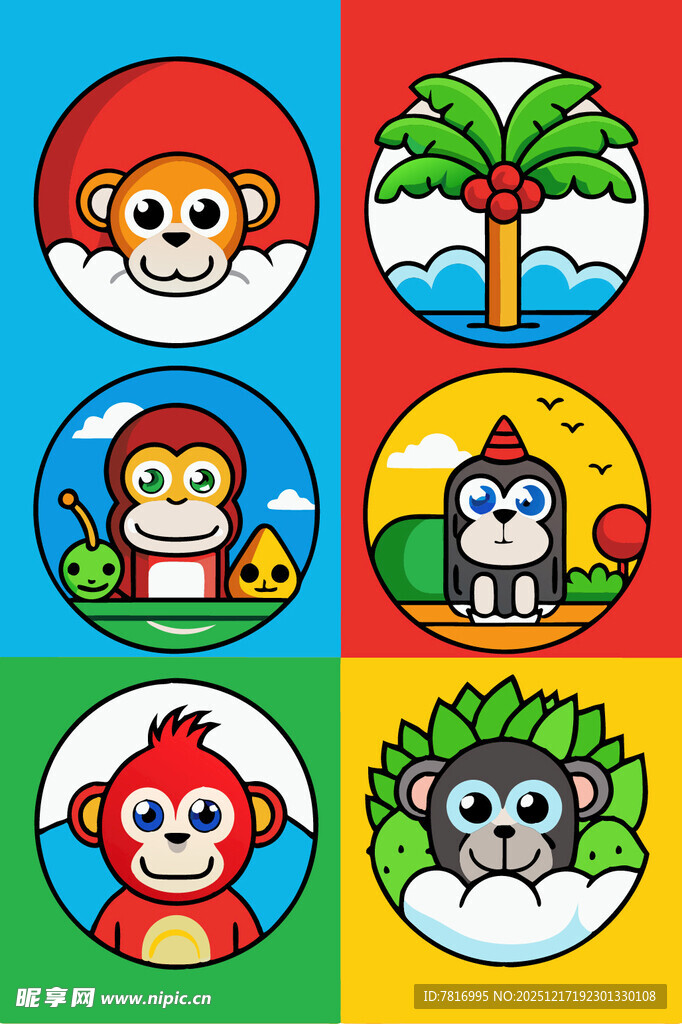 动物卡通头像集合