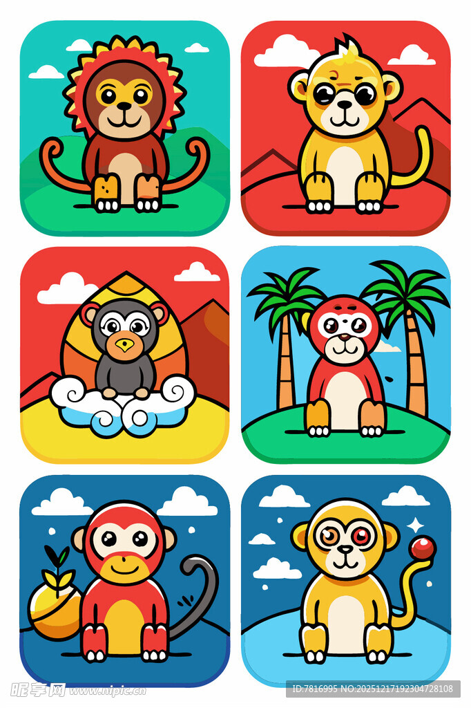 可爱动物手机壳图案设计