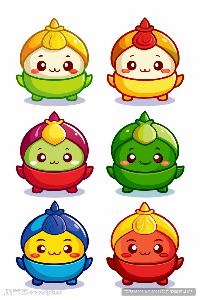 可爱多彩卡通小鸡形象