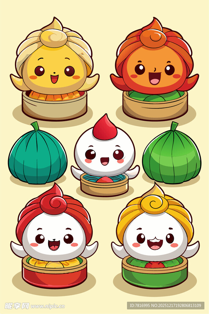 可爱卡通小和尚玩偶形象