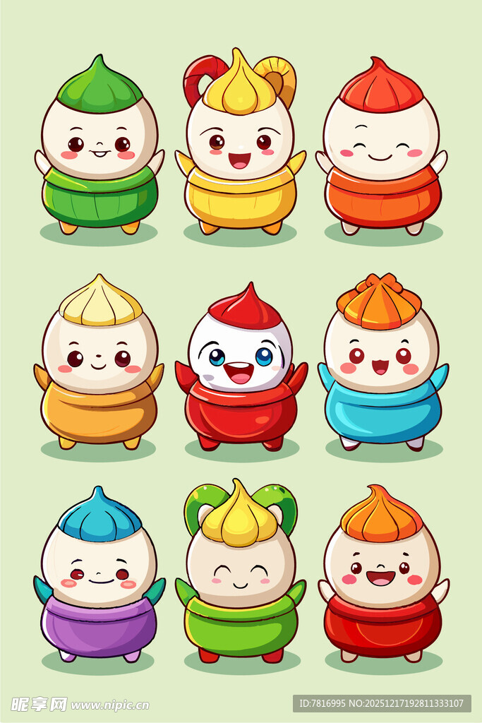 可爱卡通小团子形象集合