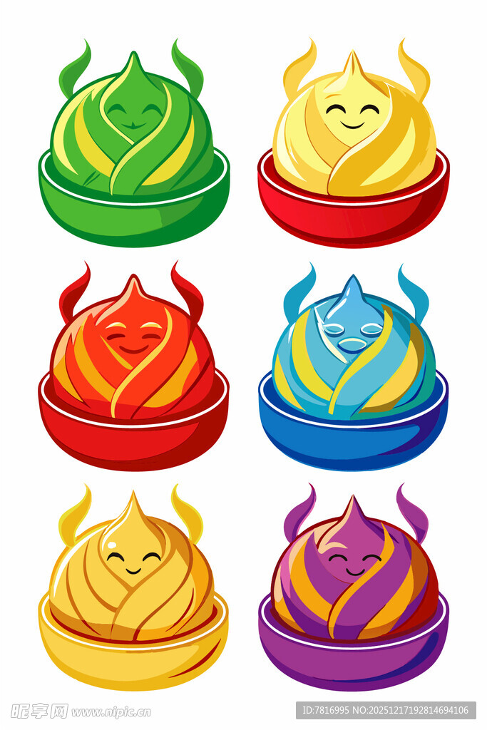 多彩恶魔造型甜点