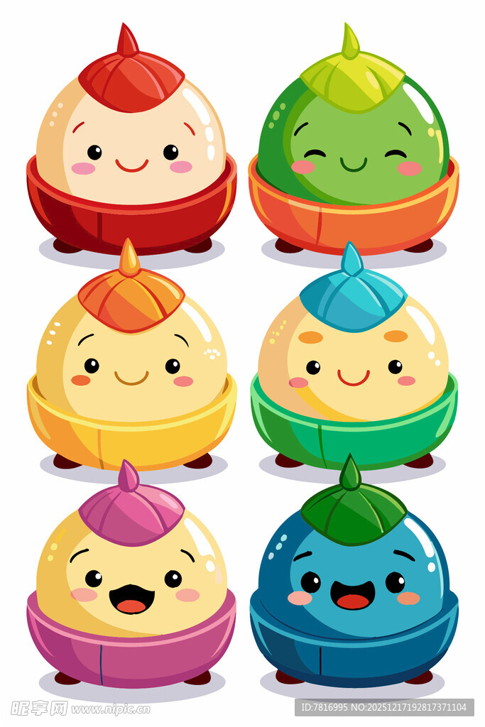 可爱表情卡通小玩具