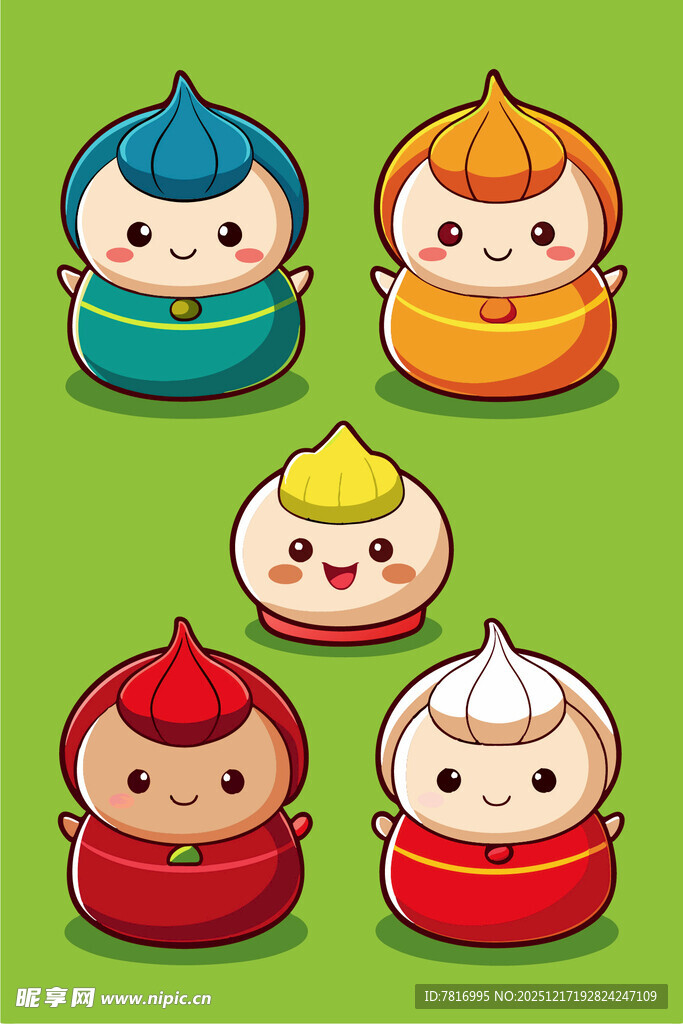 可爱卡通包子形象集合