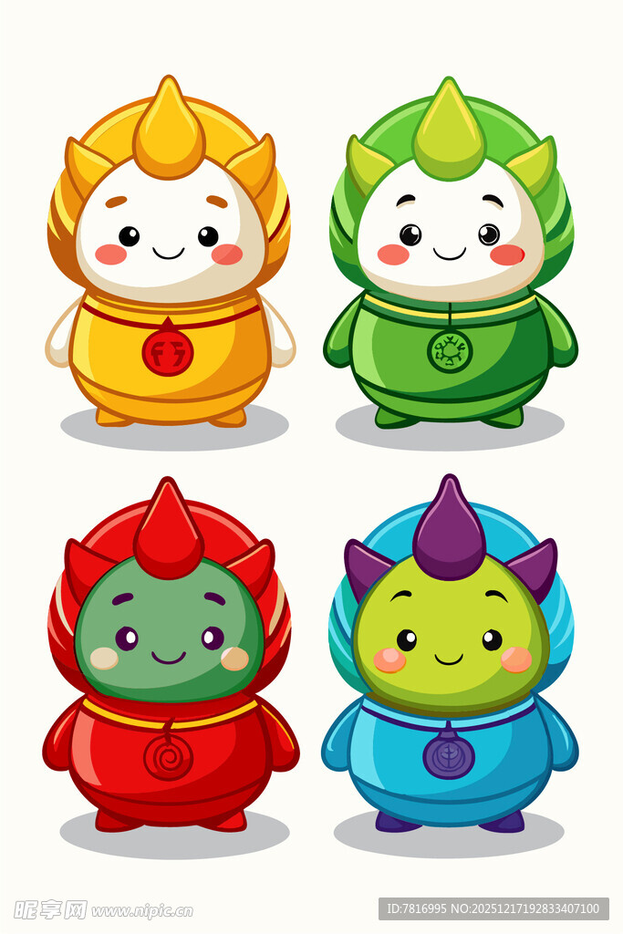 可爱多彩卡通小动物形象