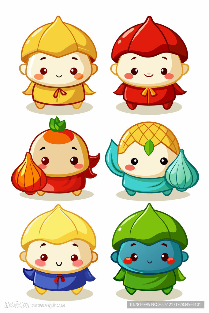 可爱卡通水果精灵形象