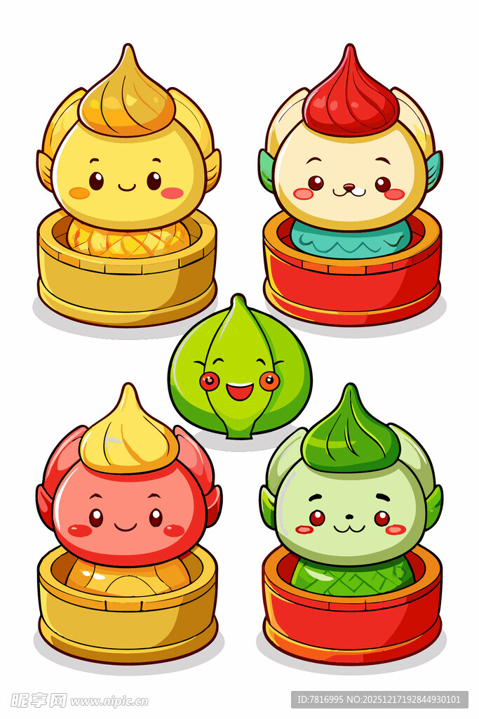 可爱卡通小笼包形象