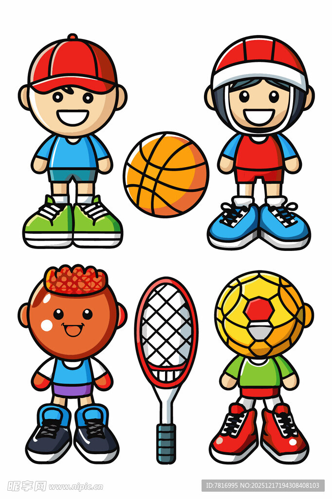 运动儿童插画