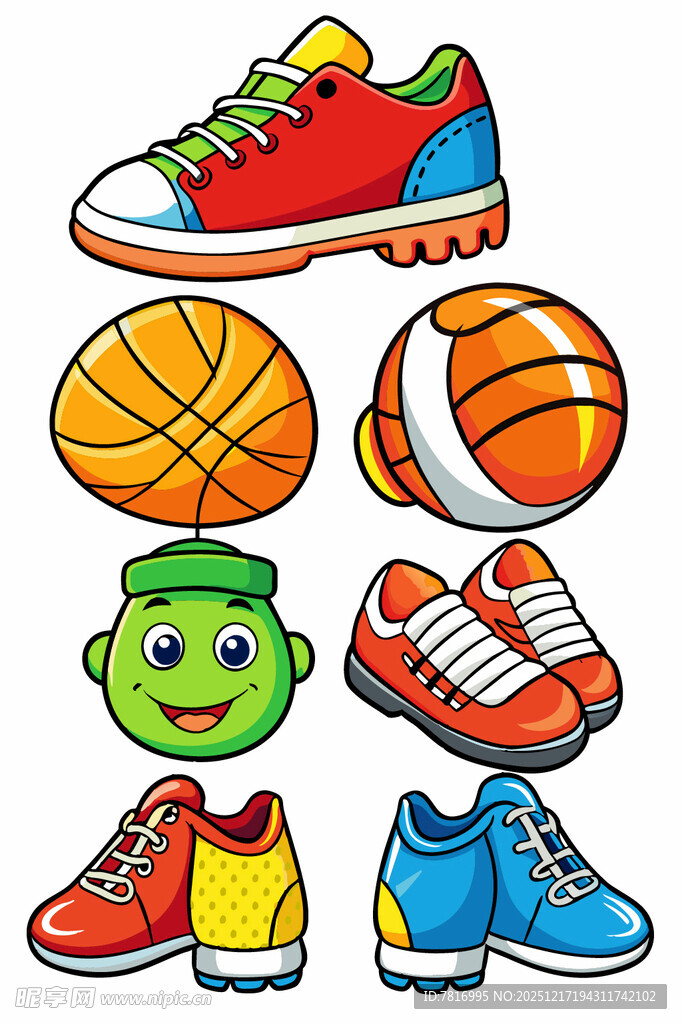 卡通运动装备与角色形象