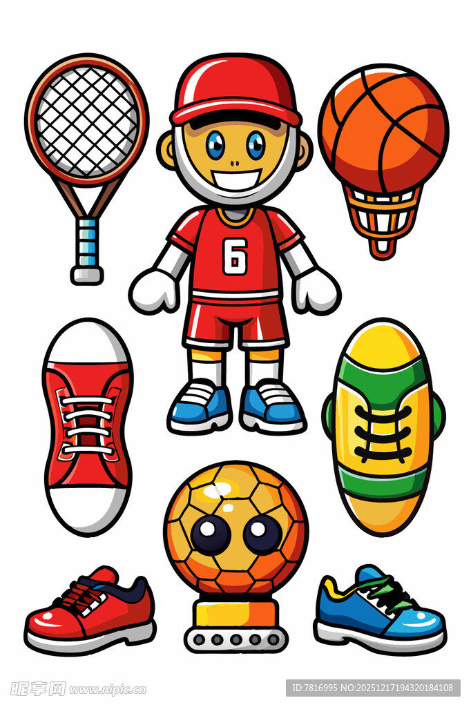 卡通运动元素集合