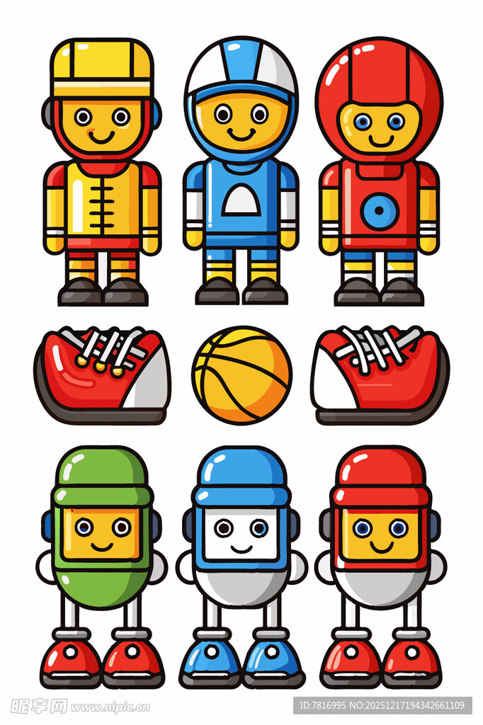 多彩运动机器人形象集合