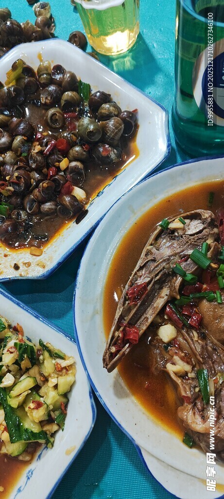 多样美味菜肴摆桌展示