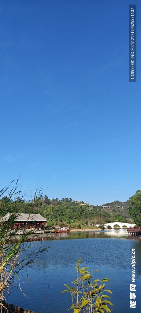 湖畔风光宁静自然景致