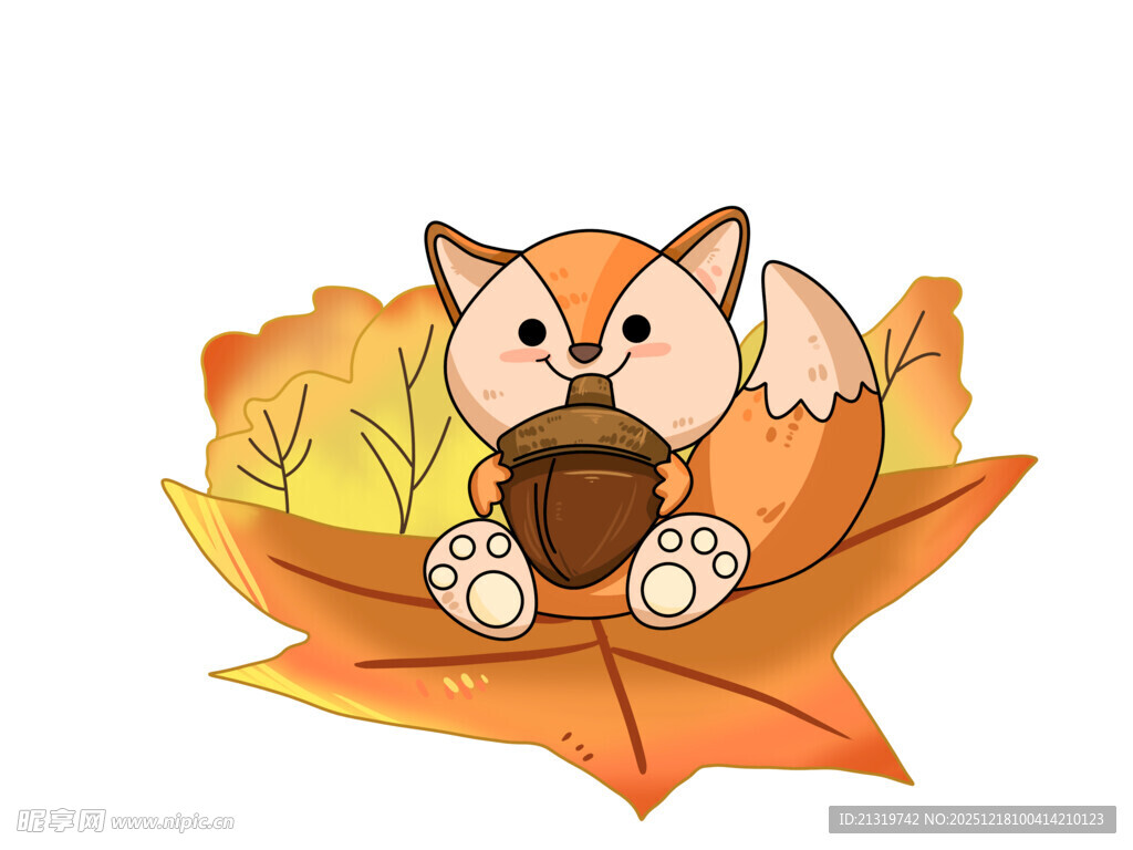 秋天松鼠插画