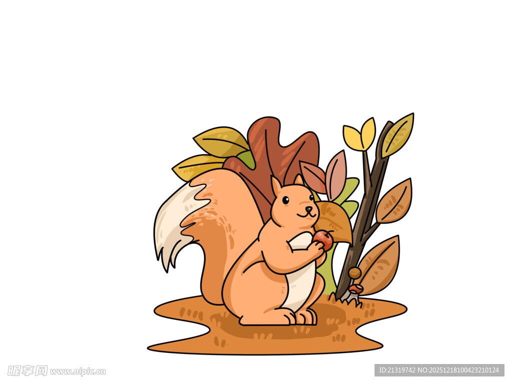 松鼠插画素材