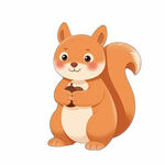 松鼠卡通插画