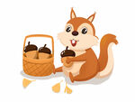 松鼠插画素材