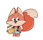 手绘卡通松鼠