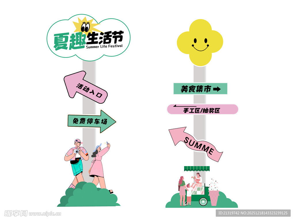 夏日活动指示牌