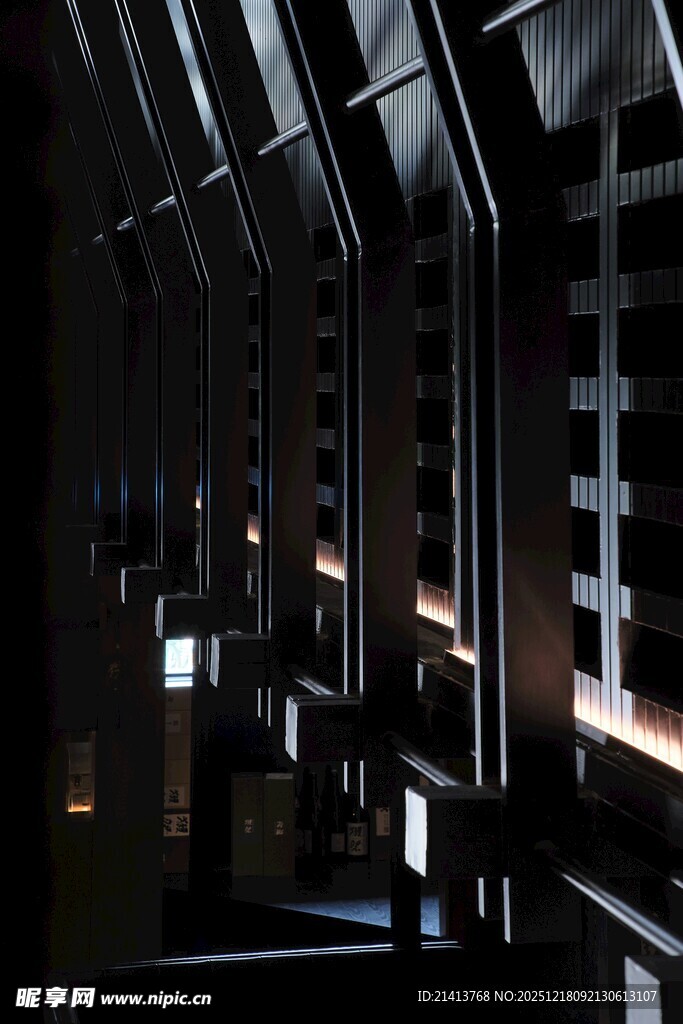 科幻风格的未来建筑通道