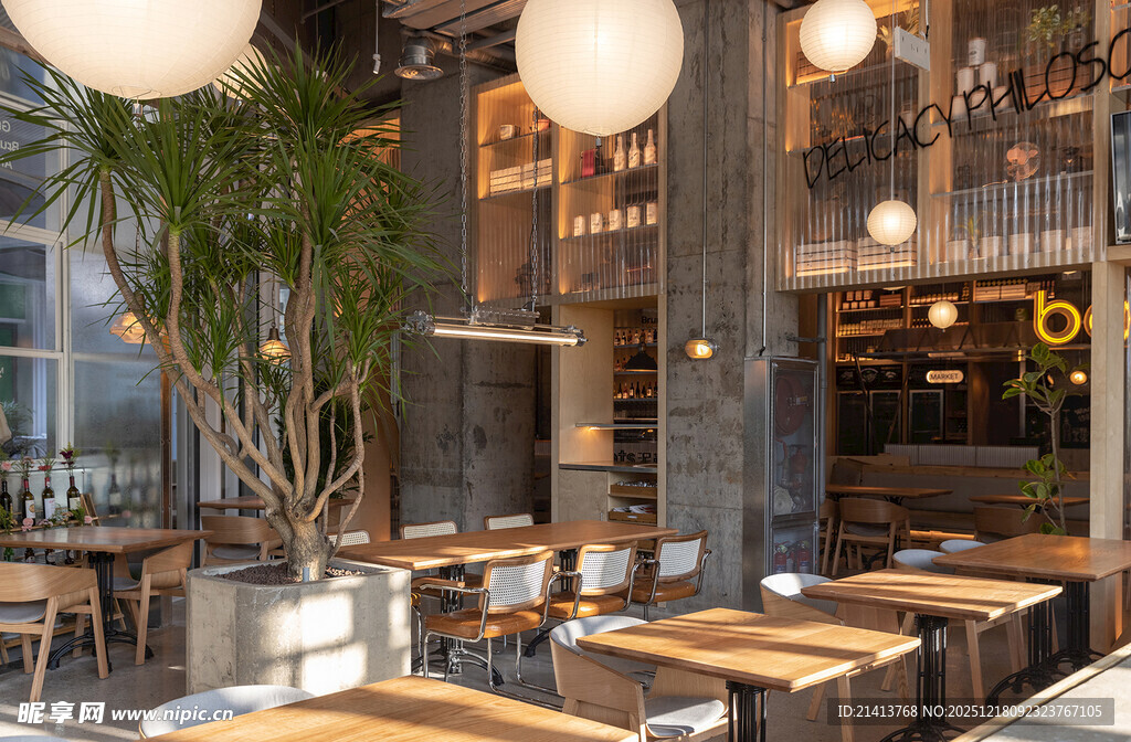 工业风温馨餐厅室内场景