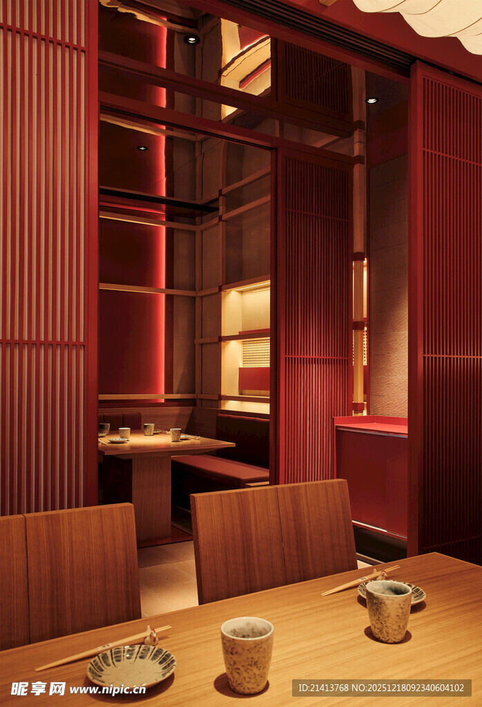 中式餐厅典雅室内场景