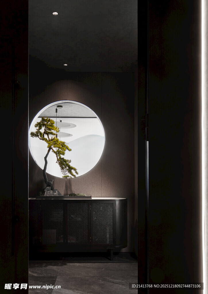 中式禅意室内一角装饰a现代简约