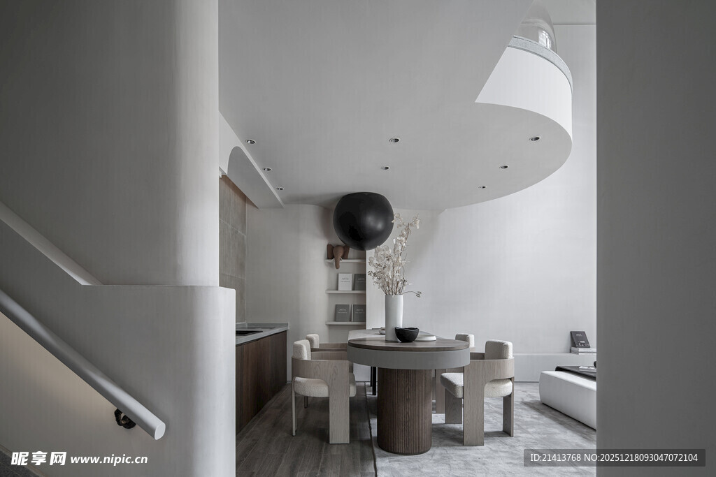 现代简约风室内楼梯场景