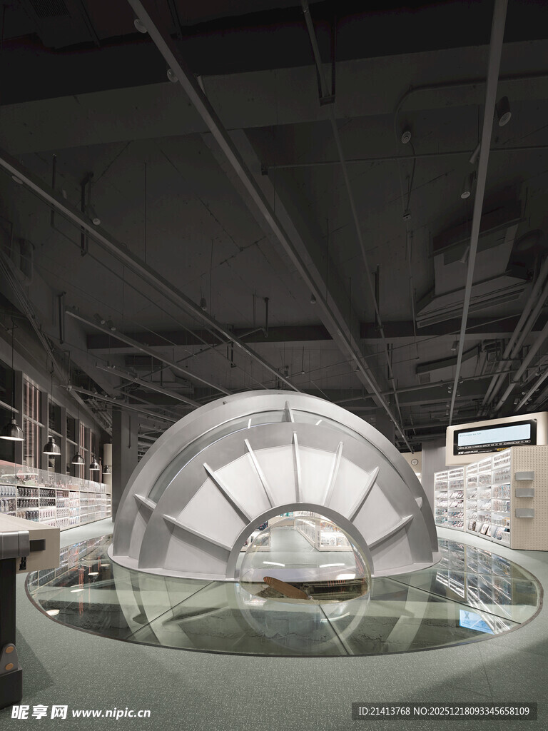 现代科技感的室内弧形装置