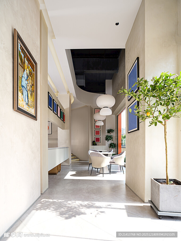 简约现代风的室内走廊空间