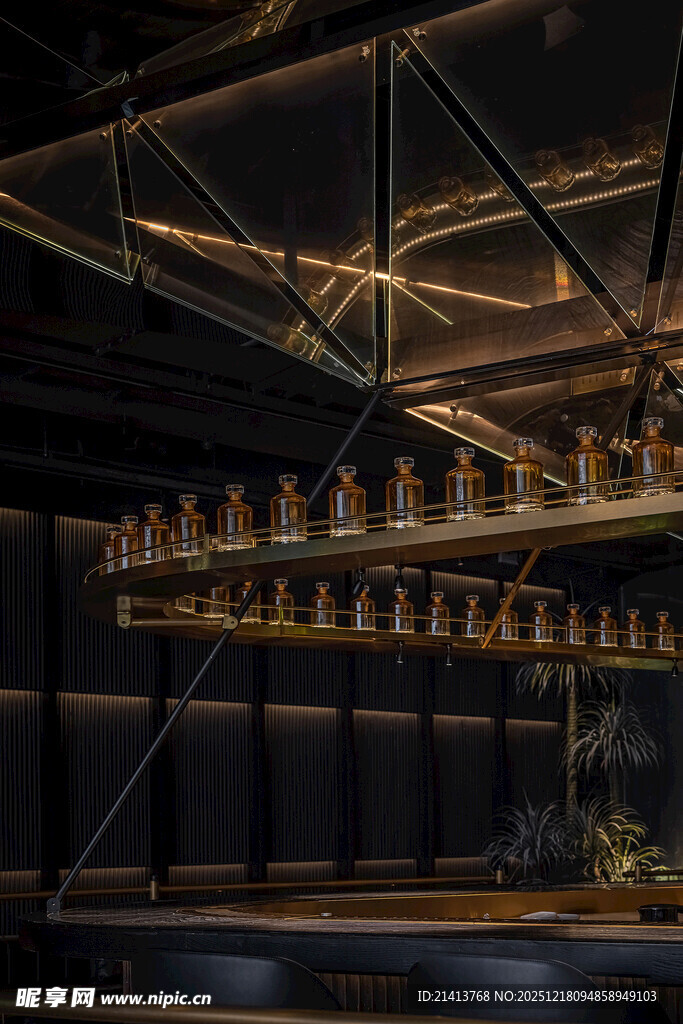 现代风酒吧吧台精致场景