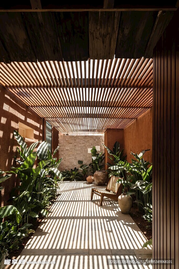 木质庭院休闲空间景观