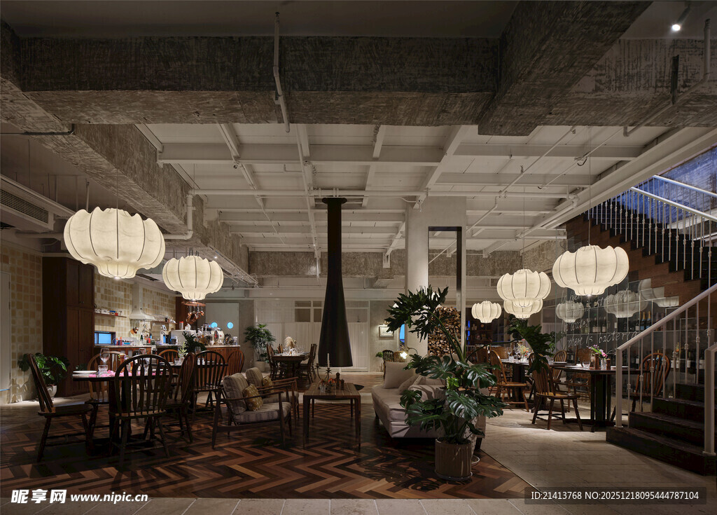 现代风格餐厅室内优雅场景